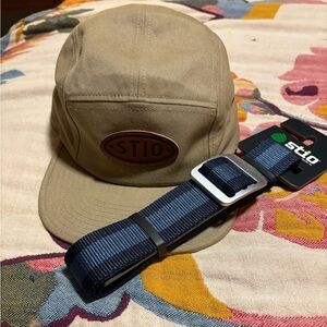 Stio Khaki Cap with Logo & NWT Stio belt